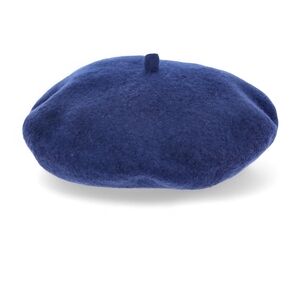 NWT No Boundaries Solid Beret Wool Blend Hat One Size Navy Blue